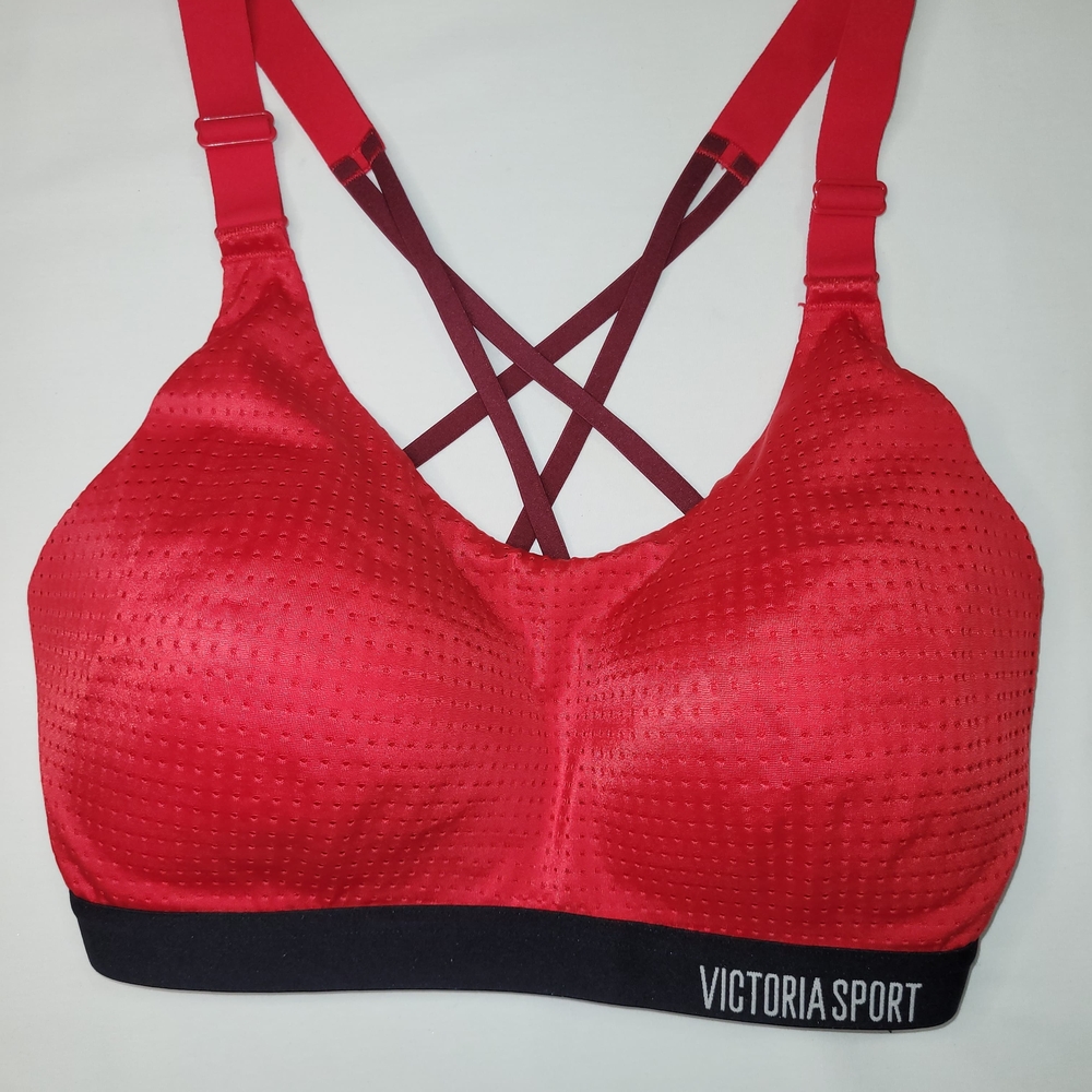 Red Performance Sports Bra - Picture 2 of 8